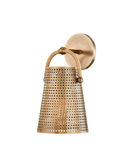 Nile vegglampe messing