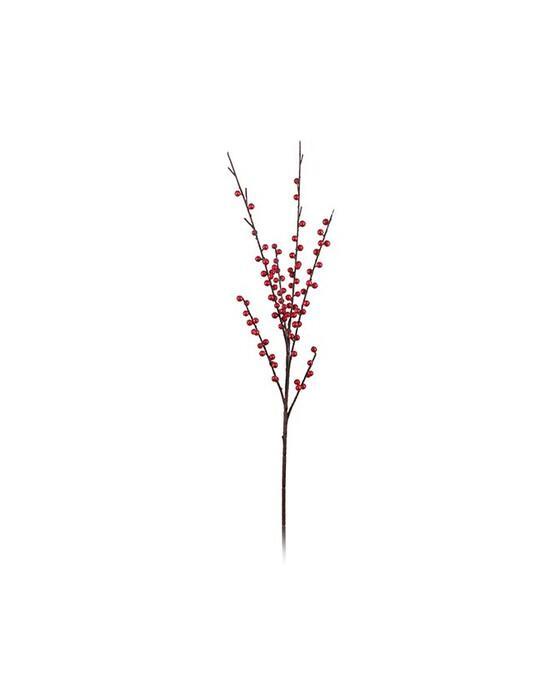 Bærkvist med is-snittblomst hvit