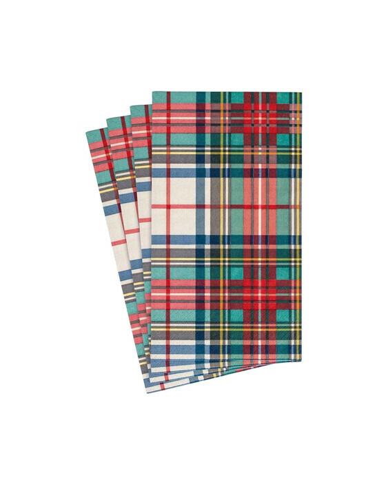 Tartan juleservietter 15-pk