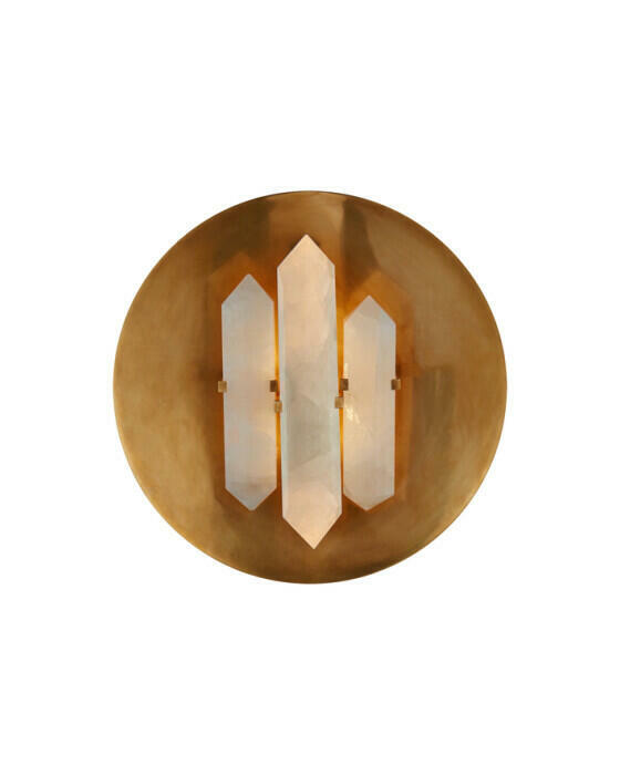 Halcyon Round Sconce Antique Brass OUTLET