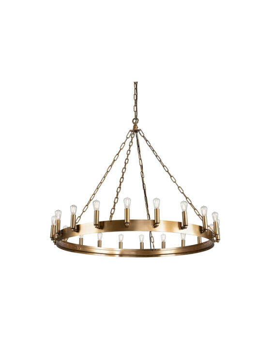 Crown taklampa antik mässing OUTLET