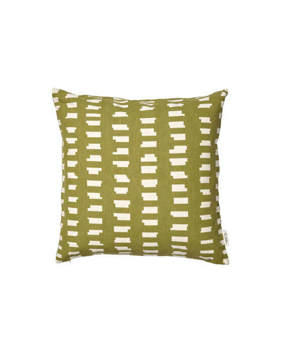 Ikat Block pudebetræk grøn OUTLET