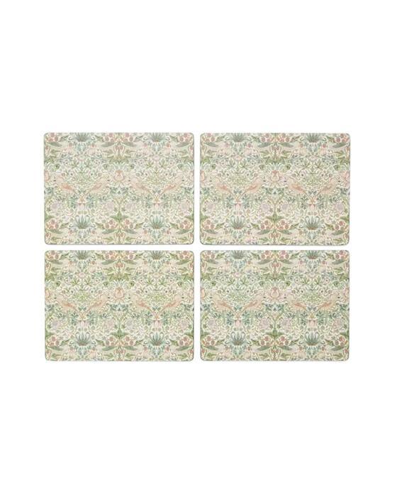 Morris & Co bordbrikker Strawberry Thief 4-pakning