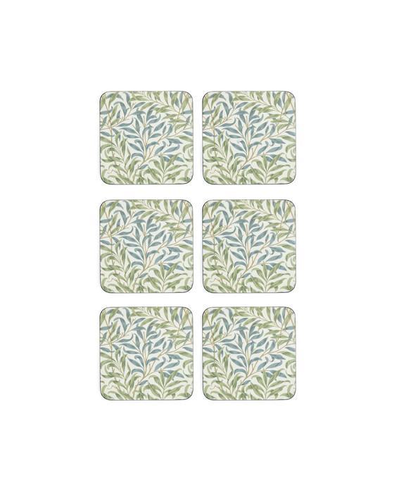 Morris & Co glassunderlag Willow Bough 6-pakning