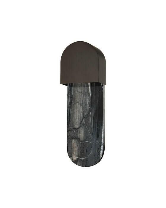 Hobart vägglampa black brass