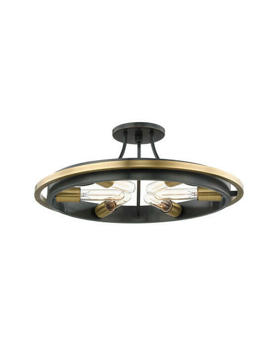 Chambers taklampa antik mässing/brons