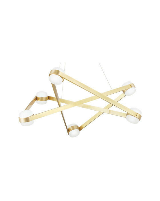 Orbit lysekrone i antik messing