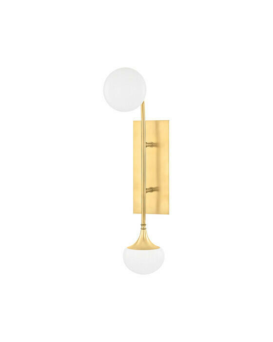 Fleming vägglampa antik mässing