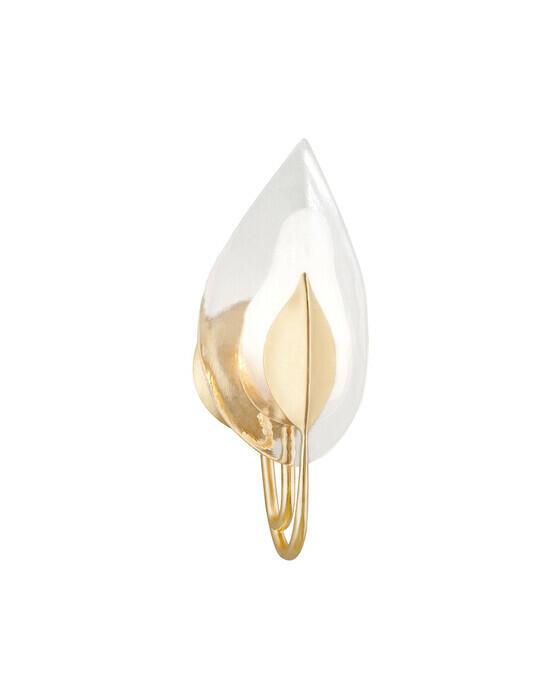 Blossom vegglampe gull