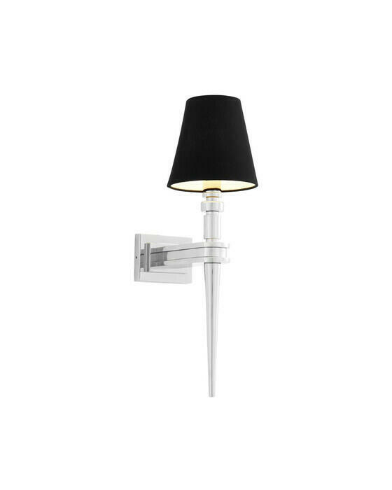 Waterloo vägglampa nickel exkl. skärm OUTLET | Outlet - Belysning | Möbelexperten
