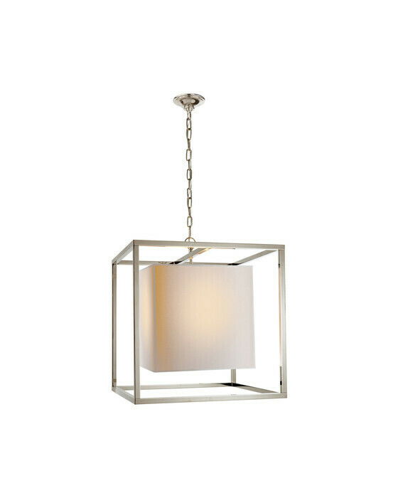 Medium Caged Lantern Polished Nickel OUTLET