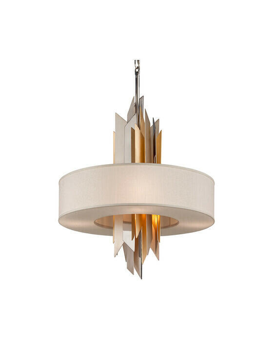 Modernist taklampa silver