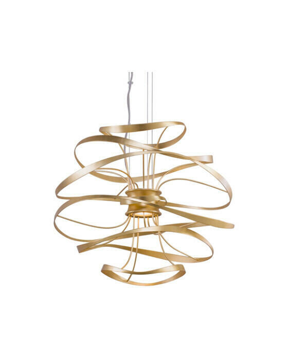 Calligraphy lysekrone guld