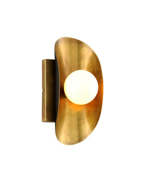 Hopper vägglampa vintage mässing