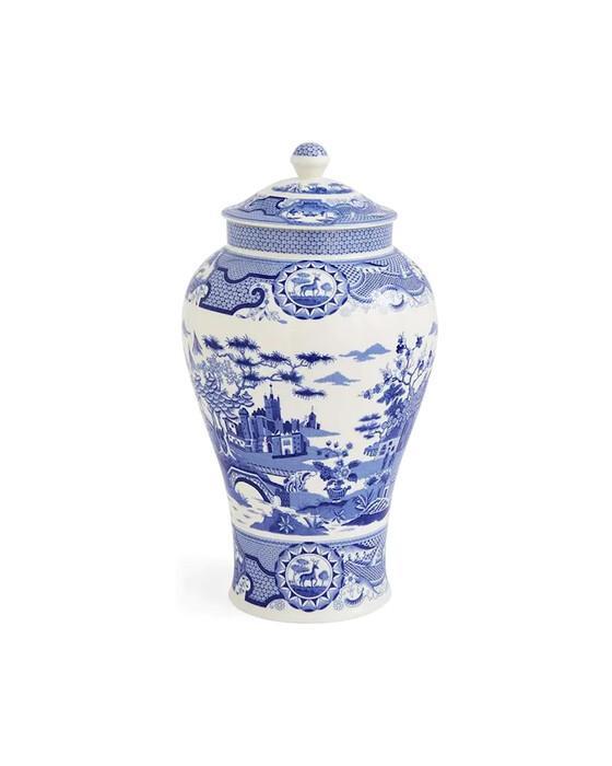 Blue Italian urne blå/hvid