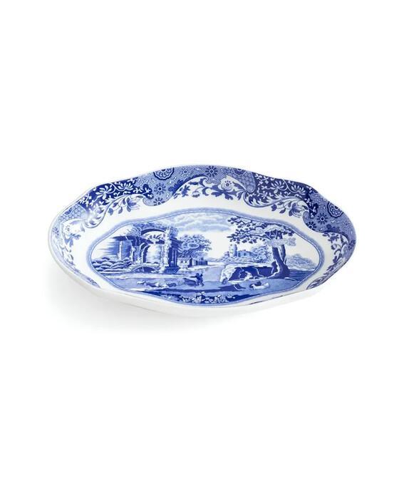 Blue Italian serveringsfat blå/vit