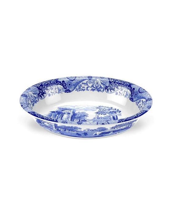 Blue Italian serveringsfad blå/hvid
