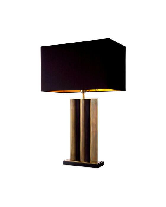 Belize bordslampa antik m&auml;ssing OUTLET