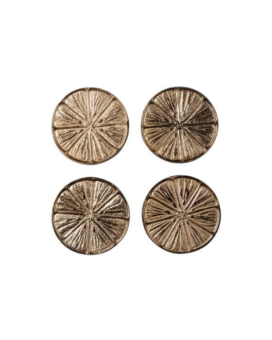 Chehoma Lemon glass coasters 4-pack