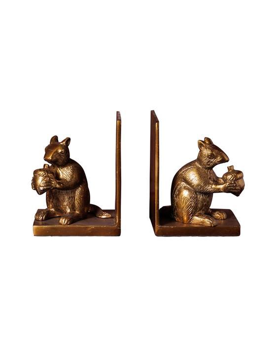 Grantham Squirrel Bookend, Gold