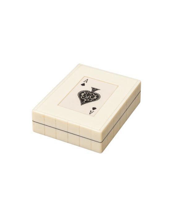 Delaney white playing card box