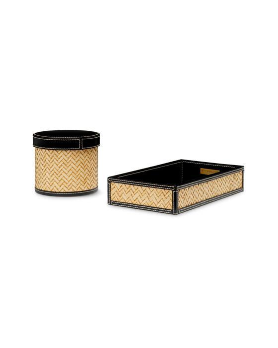 Taos skrivbordsset svart 2-set
