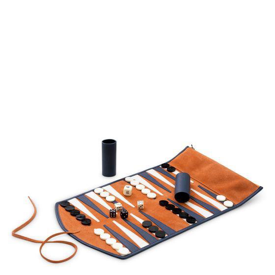 Monte Lago backgammon reisesett oransje