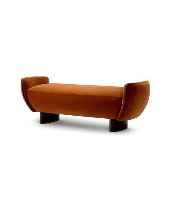Stirling bänk Sonoma burnt orange velvet