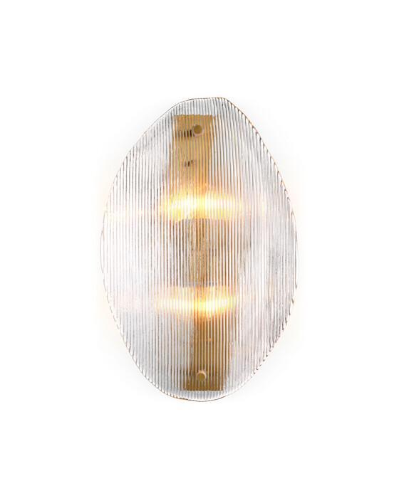 Hibis vegglampe antikk messing