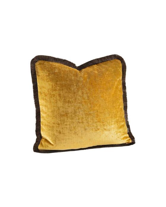 Garda Velvet putetrekk frynser cognac OUTLET