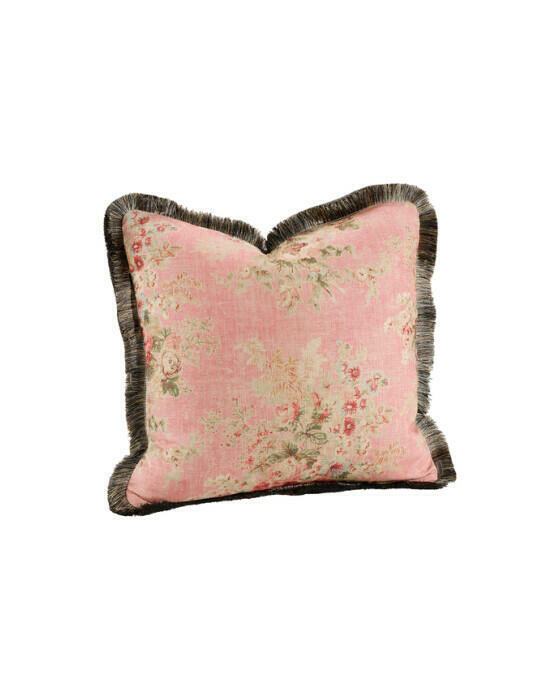 Belle Cushion Cover Fringe Rose OUTLET
