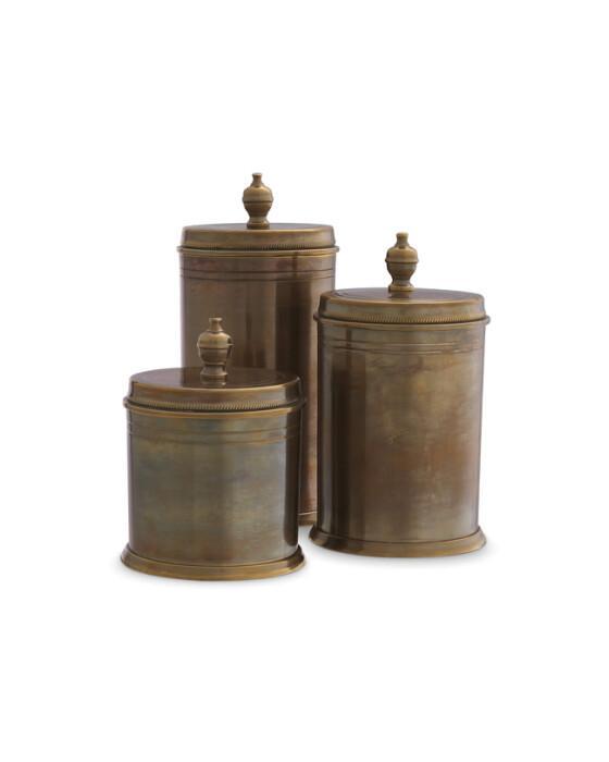 Gaston kakebokser vintage brass 3 stk OUTLET